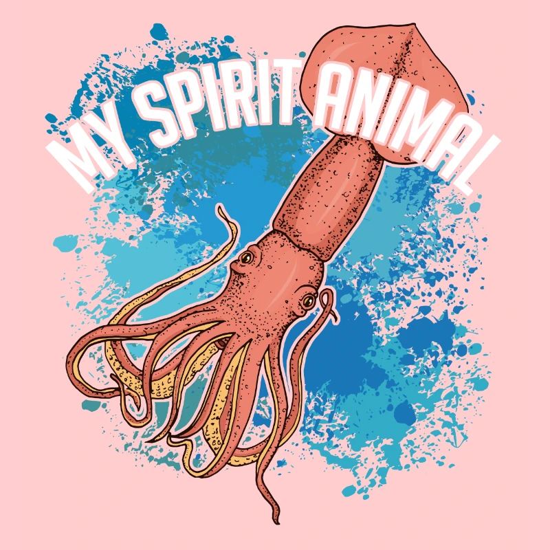 Calmar géant de Kalmar sur des éclaboussures colorées de couleur