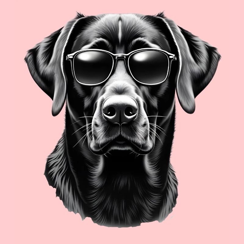 Labrador mit Sonnenbrille Tier Motiv Kunst