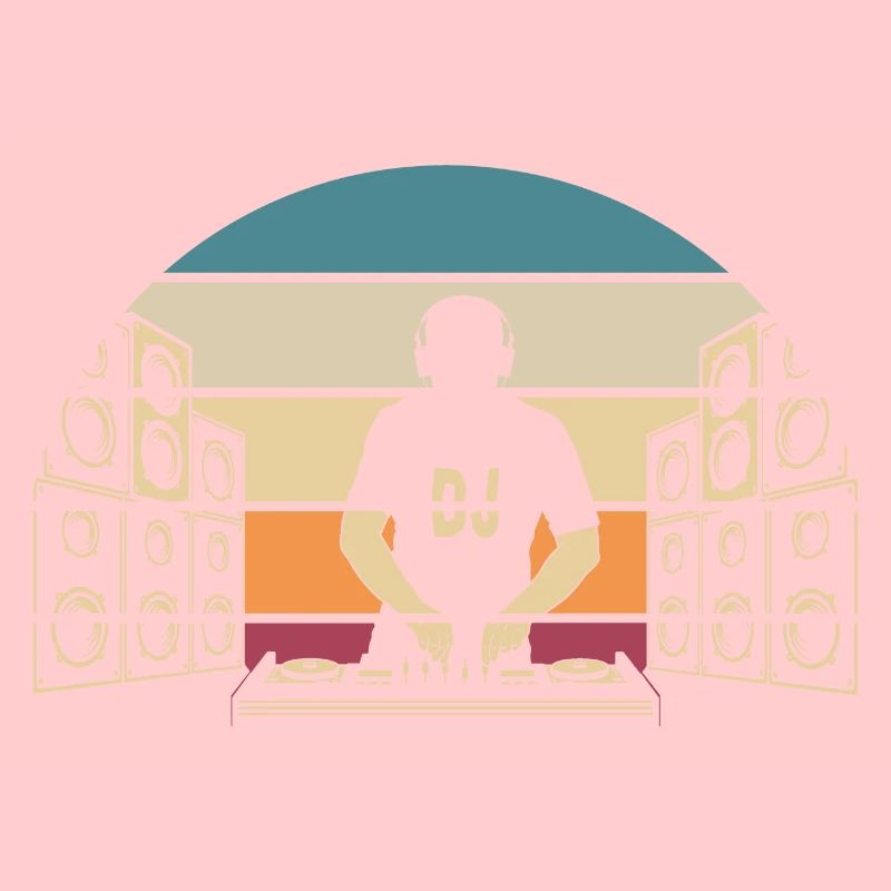 Vintage DJ Techno Music Lover Electro Musicians