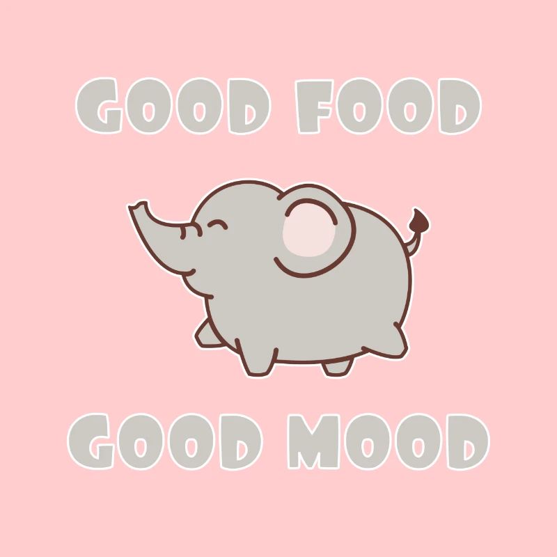Fat Elephant Eating Fat Comic Gift Funny