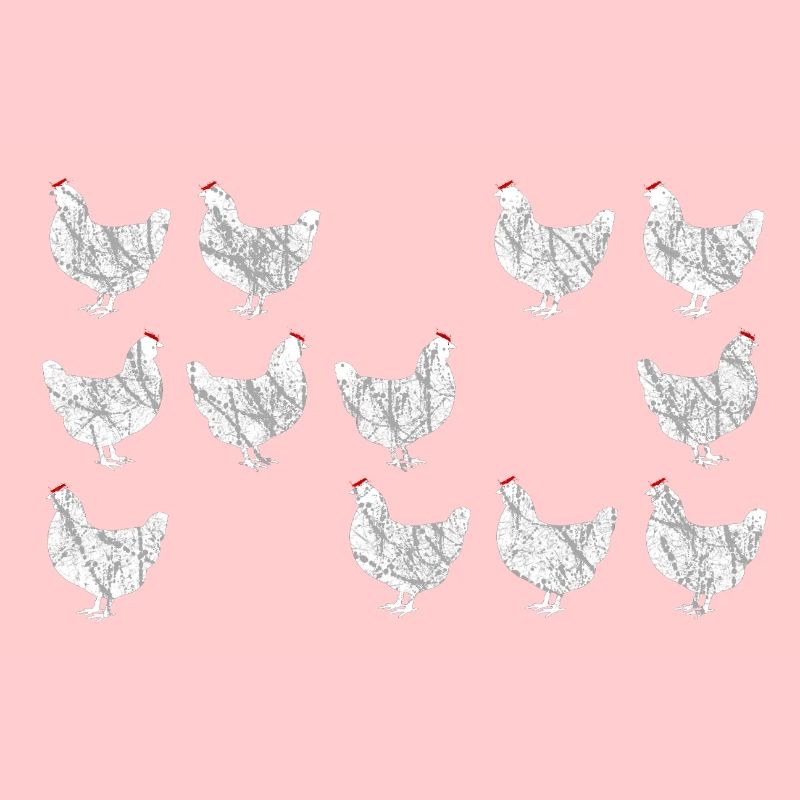 Trois rangées de jolis poulets à connaître