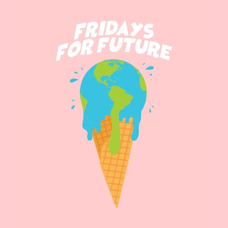 Fridays For Future - Welt als Eiskugel schmilzt