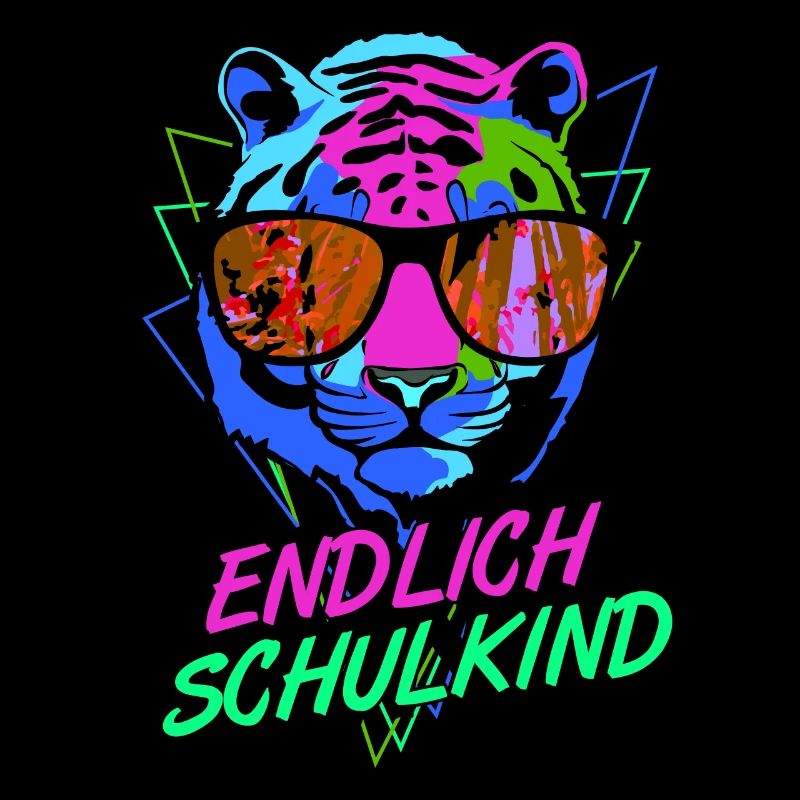 Endlich Schulkind Tiger Einschulung