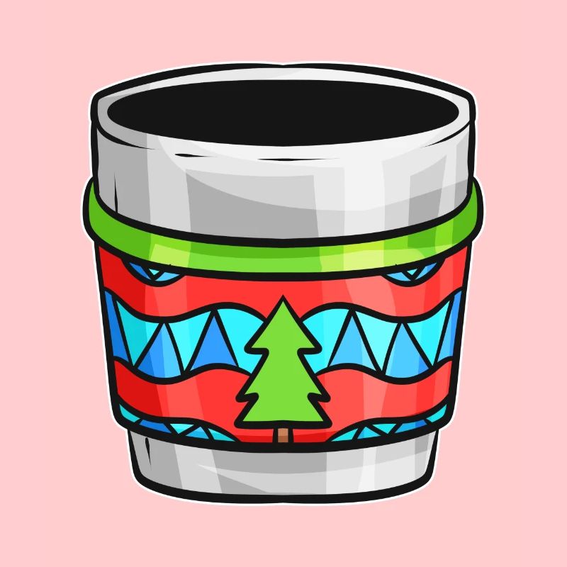 Bécher d’automne avec pull moche pour Noël