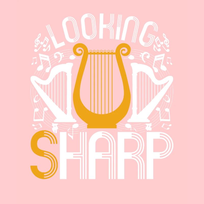 Harpist Harpist Harp Looking Sharp
