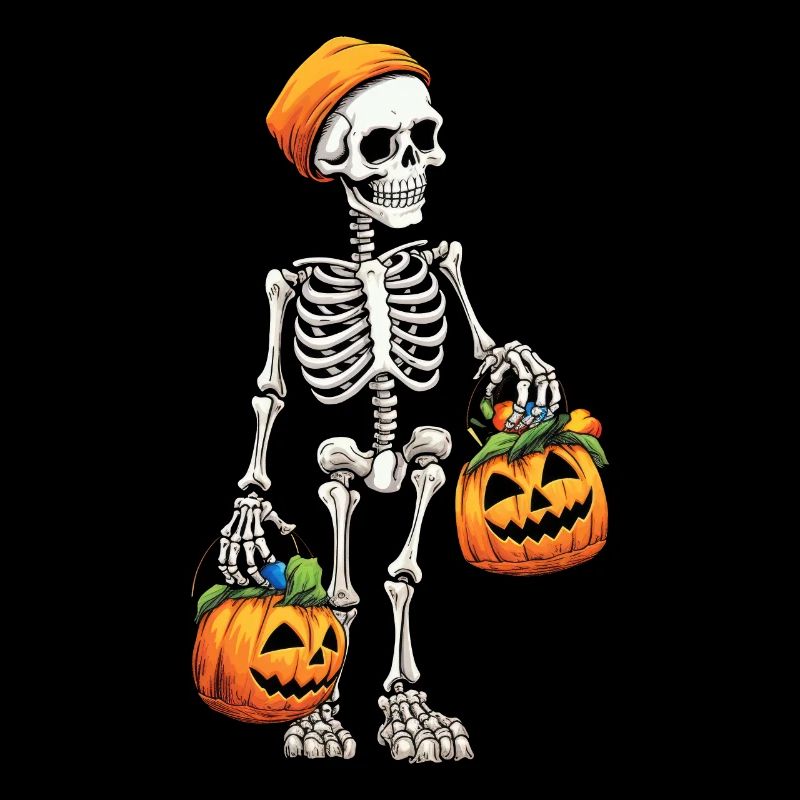 Halloween Skeleton Jack O Lantern Pumpkin