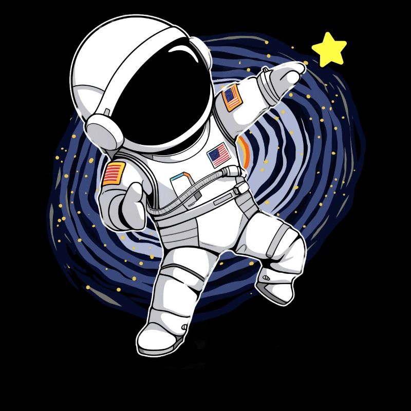 Funny Dabbing Astronaut Outer Space Milky Way Gala
