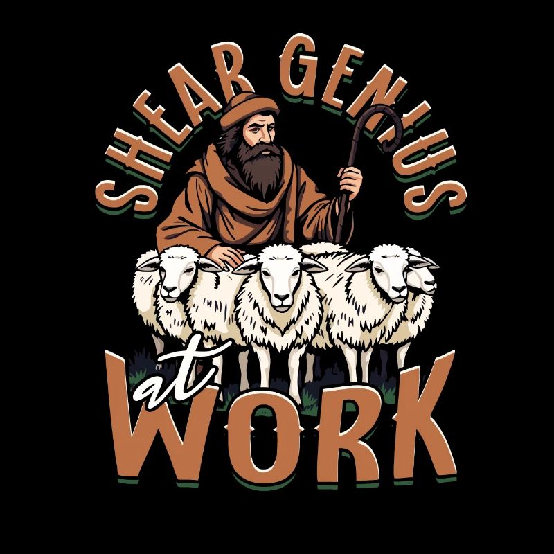 Shepherd Sheep Sheep Shear Genius at Work