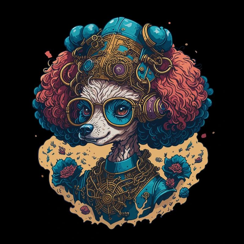 Caniche Steampunk - Rétro Mécanicien Chien Pet