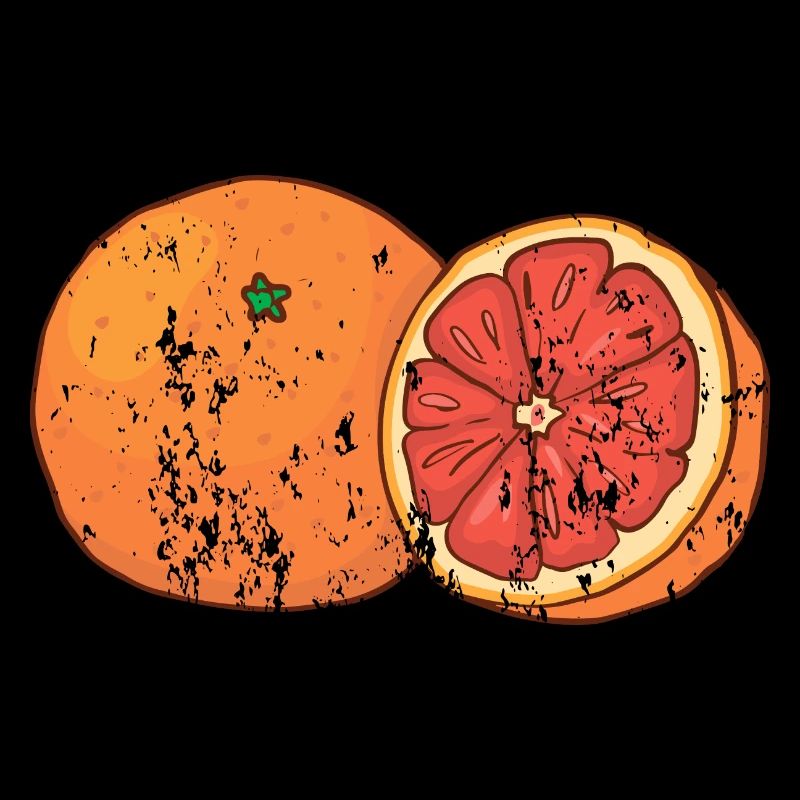 Rétro Vintage Style Orange Grunge Pamplemousse