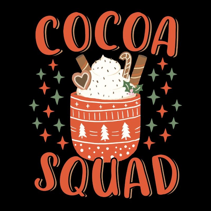 Hot Cocoa Squad Cute Hot Chocolate Cozy Festive