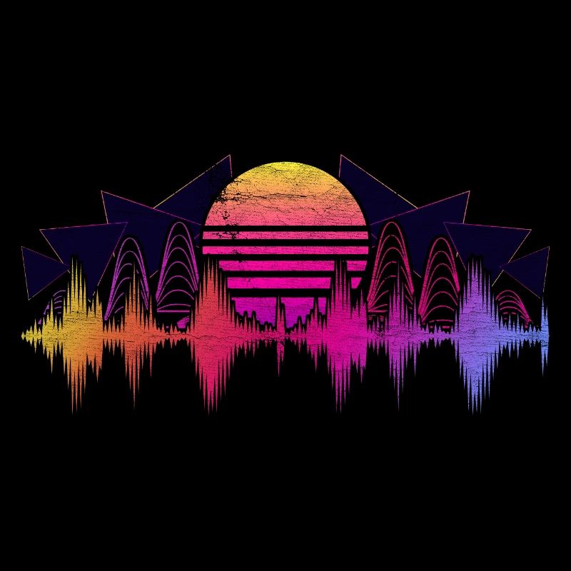 90s Synthwave Sound Engineer Gift Soundwave