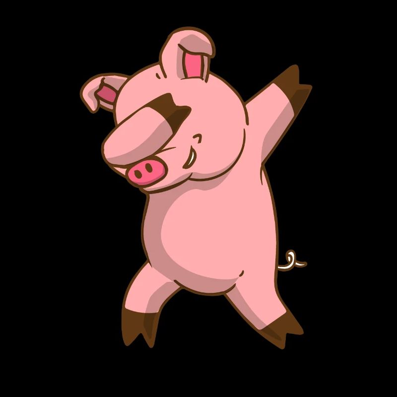 Dabbing Pig Dabbendes Cochon Dab danse ferme