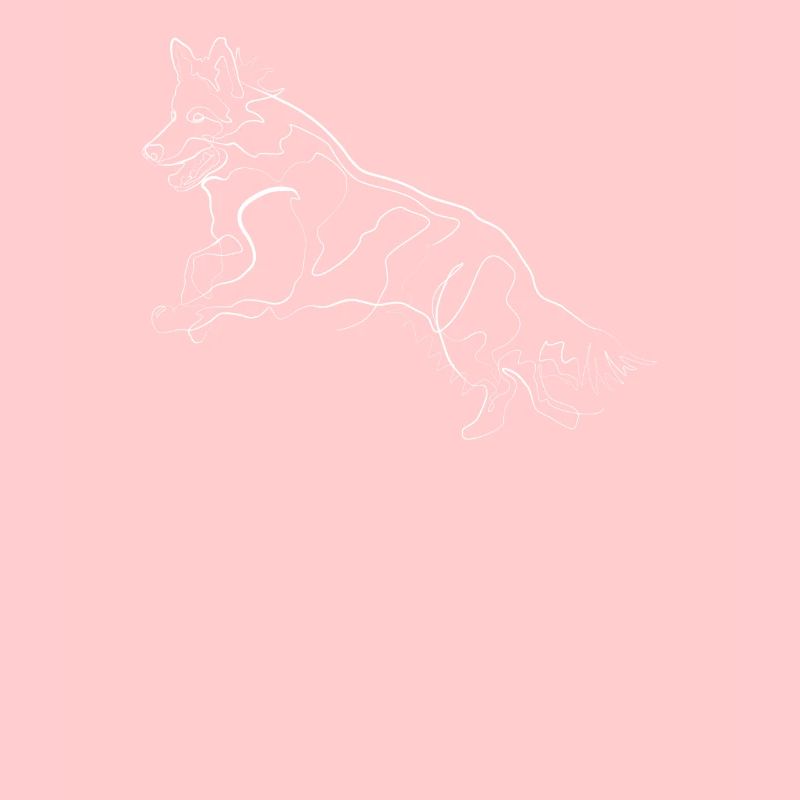 German Shepherd - one line drawing