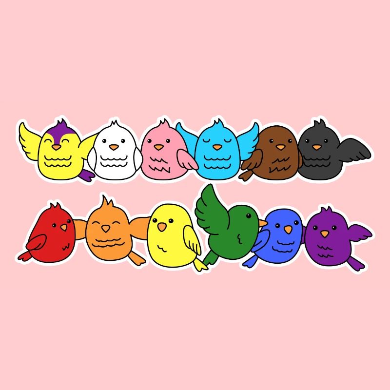 Pride Progress Flag Bird for Equality