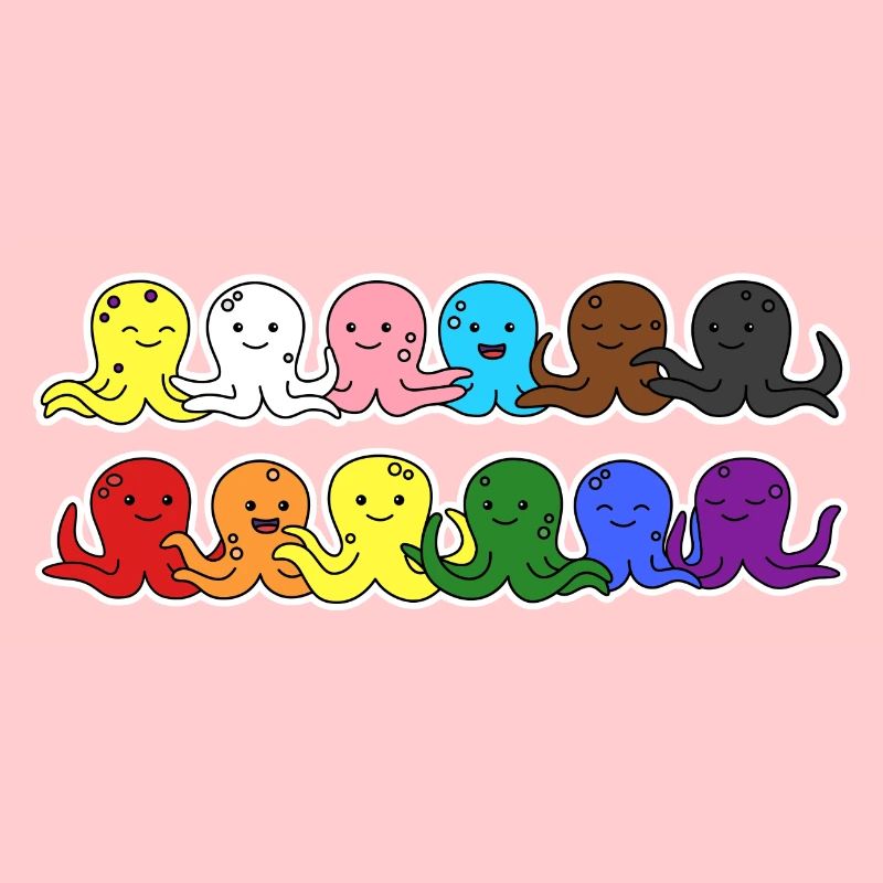 Pride Progress Flagge Octopus Gleichberechtigung