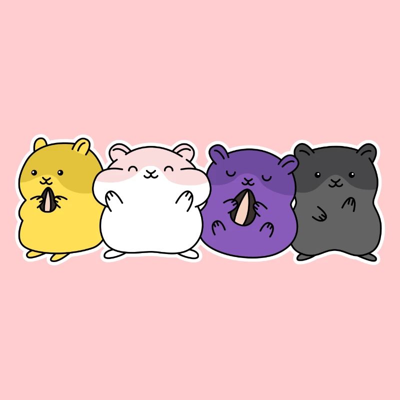 Conception de hamster drapeau non binaire pour Enbys