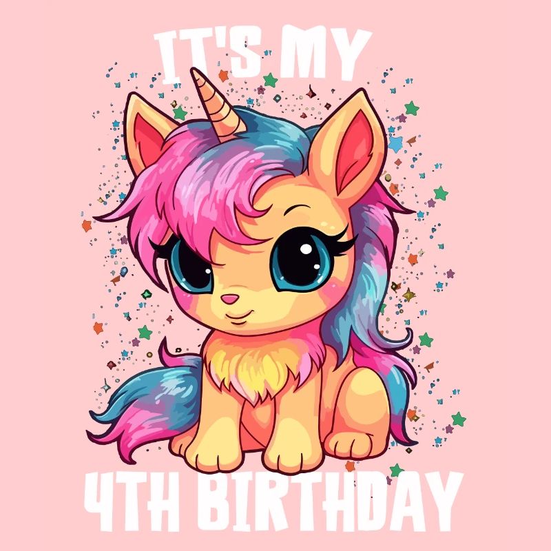 4 Jahre Mädchen Geburtstag Geschenk Einhorn