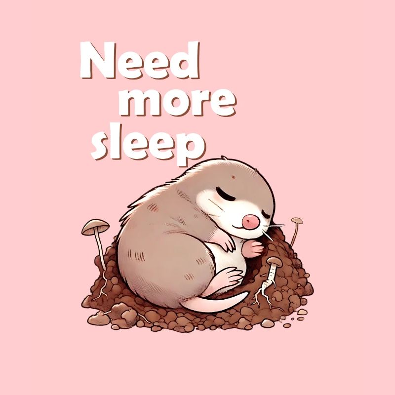 Need More Sleep Cute Mole Pajamas