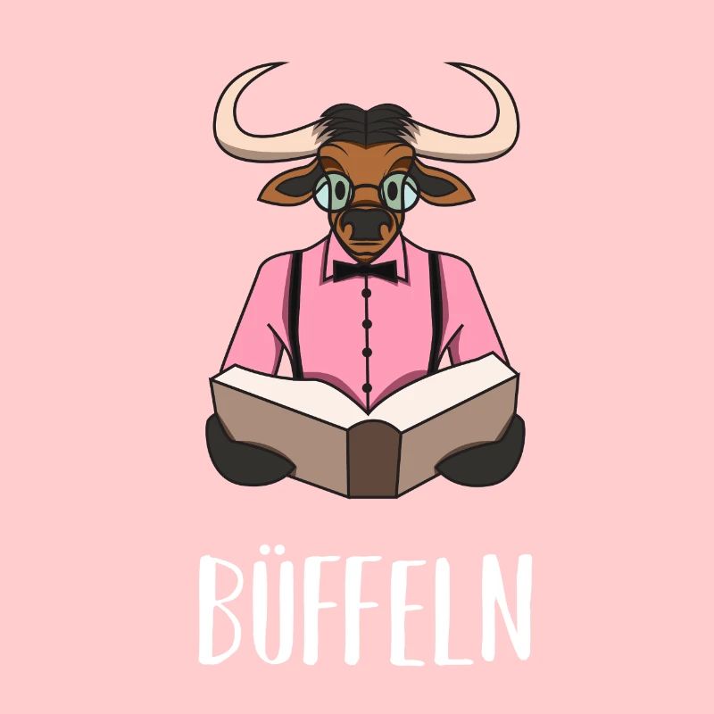 Büffel Am Lernen Lustige Geschenkidee
