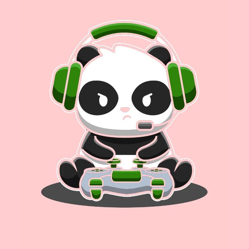 Panda gamer controller gaming panda bære videospil