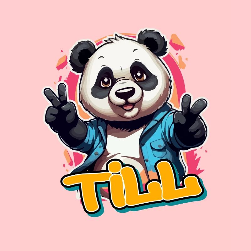 TILL - beau nom de garçon avec Cool Panda