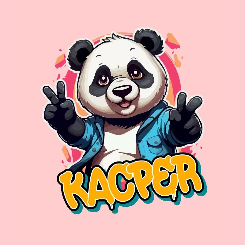 KACPER - Beau nom de garçon avec Cool Panda