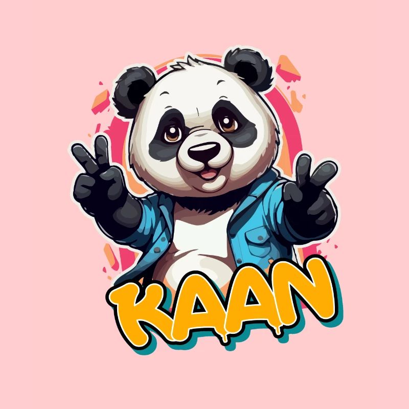 KAAN - Handsome Boy Name with Cool Panda