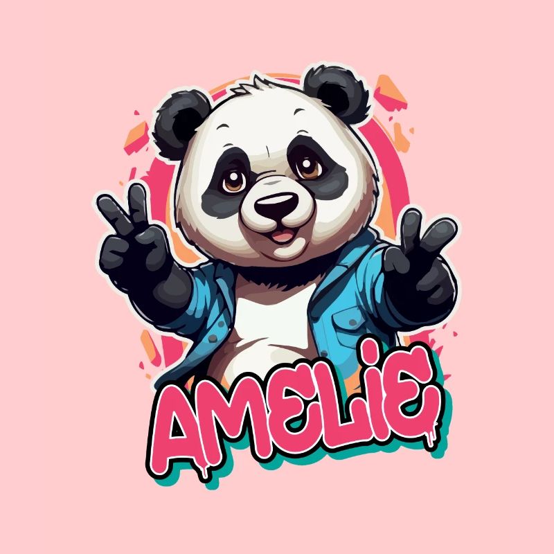 AMELIE - Schöner Mädchen Name mit coolem Panda
