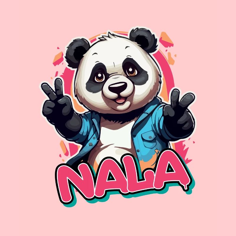 NALA - Schöner Mädchen Name mit coolem Panda