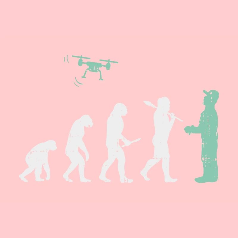 Evolution Drone T-Shirt I Model Making I Gift