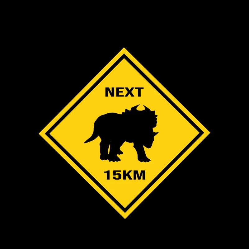 Attention Centrosaurus croise la route Design