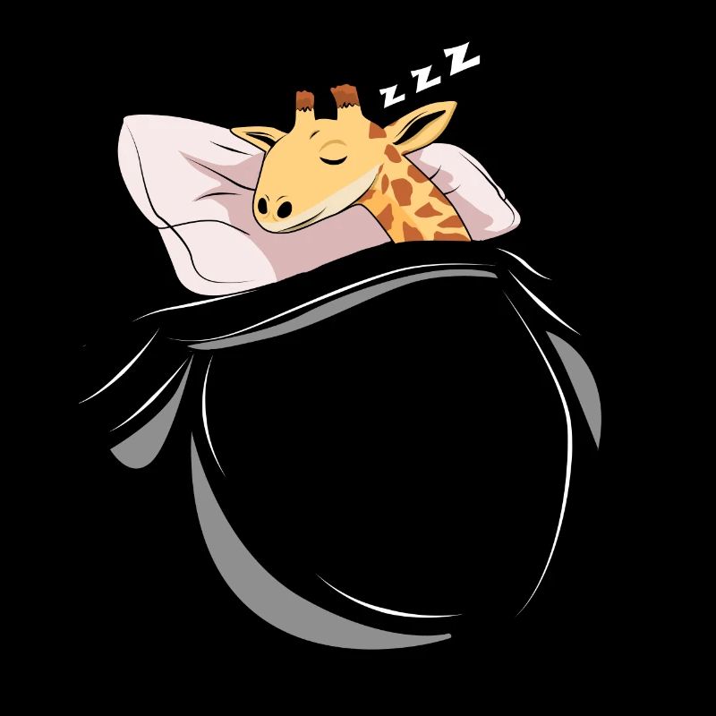 Sleeping and slumbering giraffe