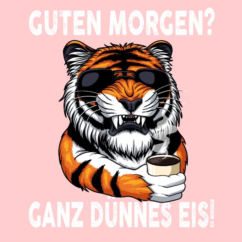 Guten Morgen - Ganz dünnes Eis Spruch Kaffee