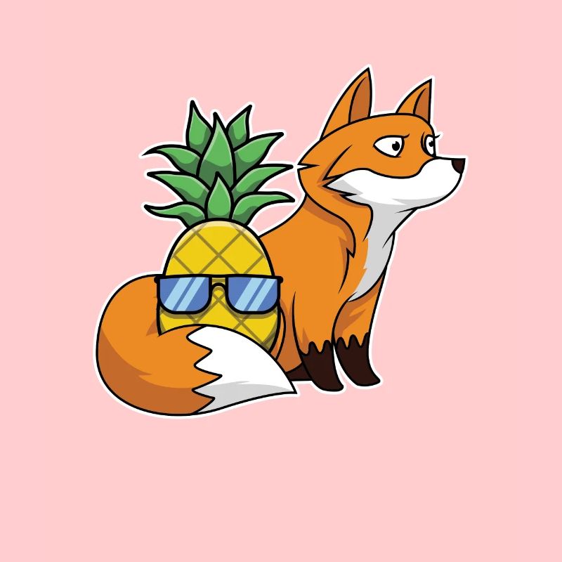 Ananas Hawaii Aloha Fuchs Rotfuchs