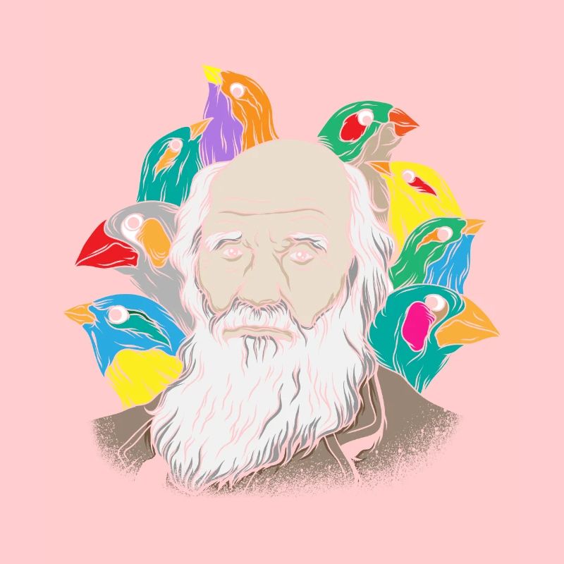 Charles Darwin Portrait Geschenk Evolution