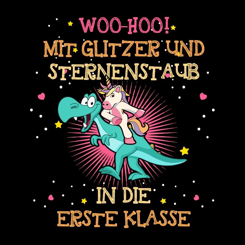 Einhorn Dino Schulkind Einschulung