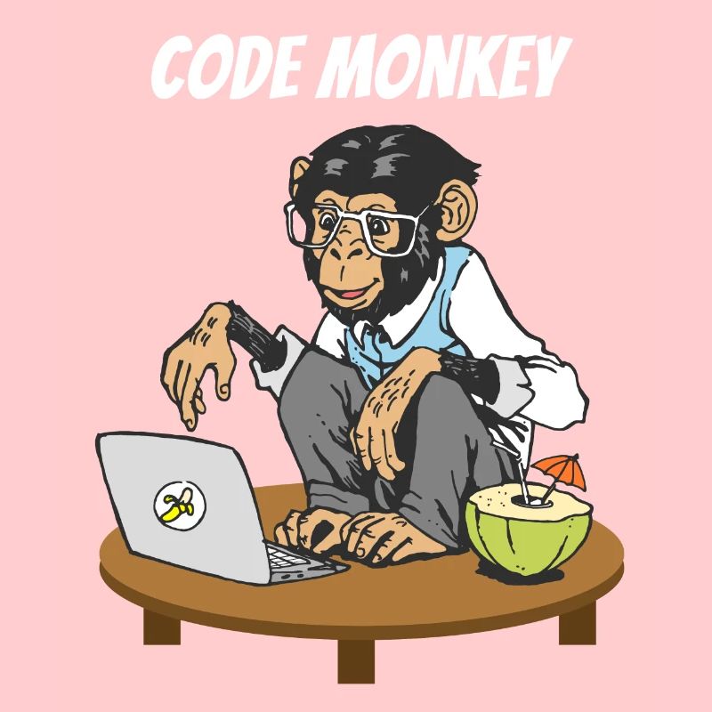 Code Monkey Progammier Monkey Coding Monkeys