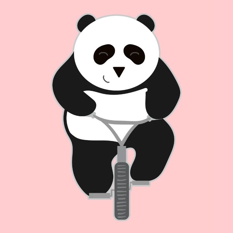 Panda rides a bicycle gift