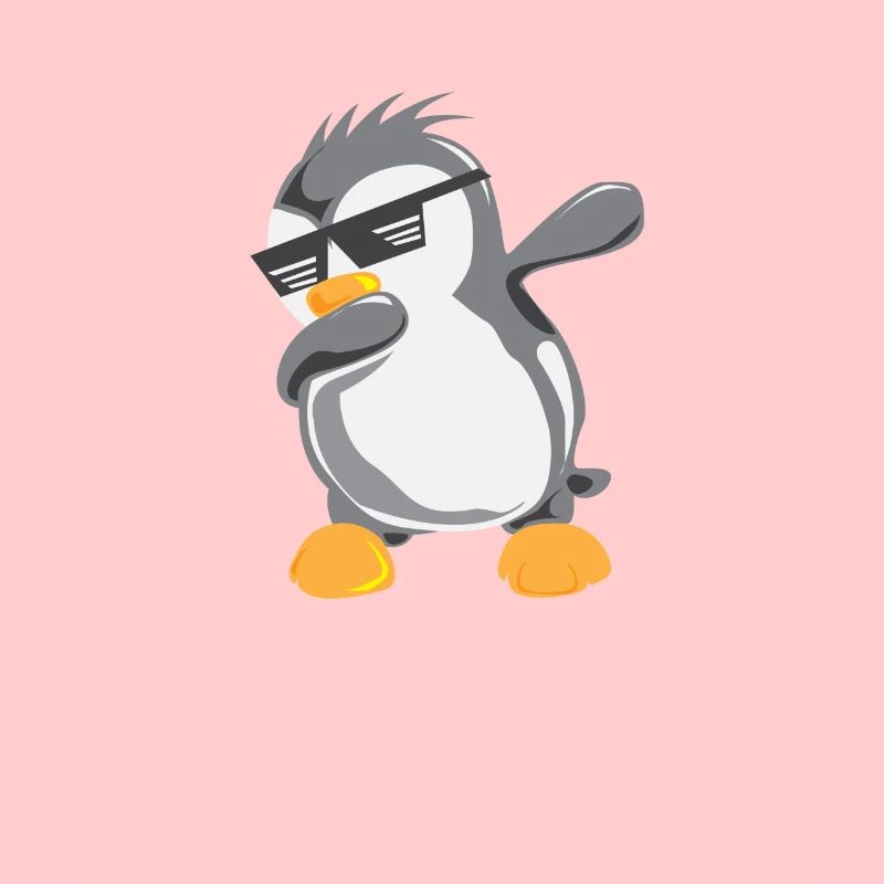 Penguin Dabbing Dad Penguin Bird Cold Arctic Ice