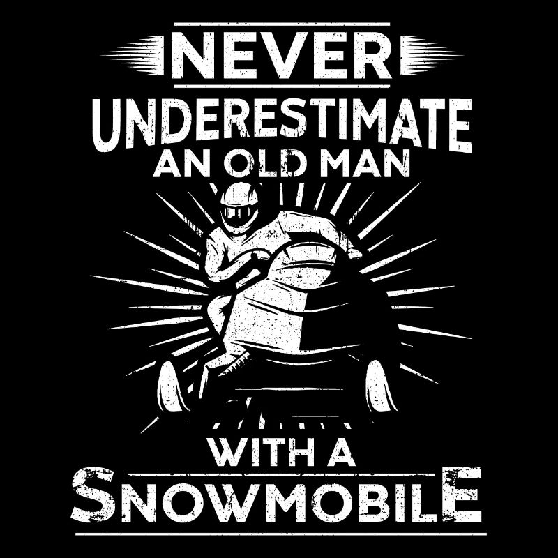 Old man snowmobile