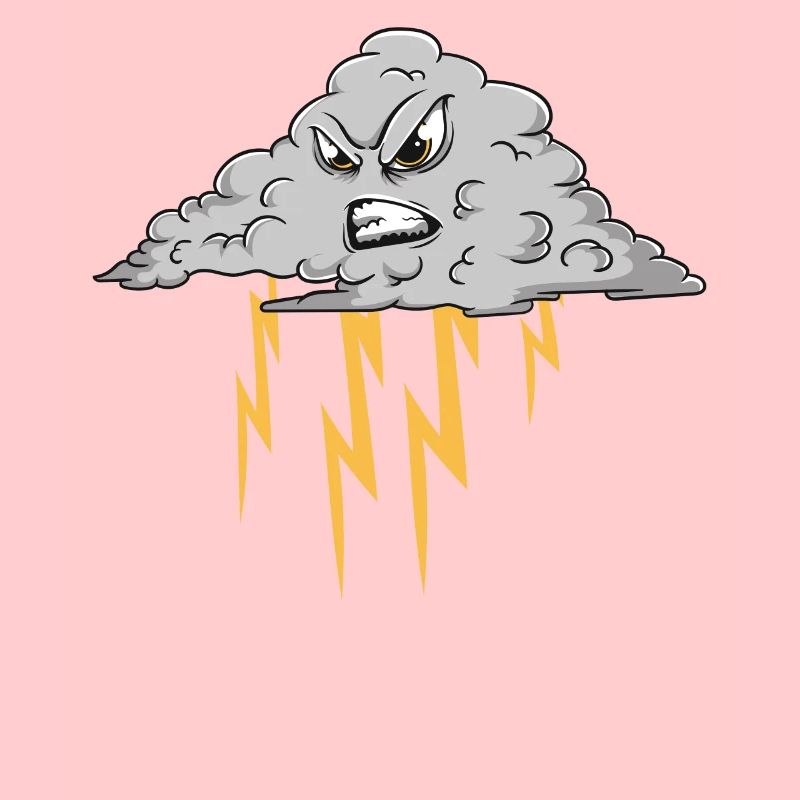 Angry Cloud Causing Lightning Thunderstorm Weather