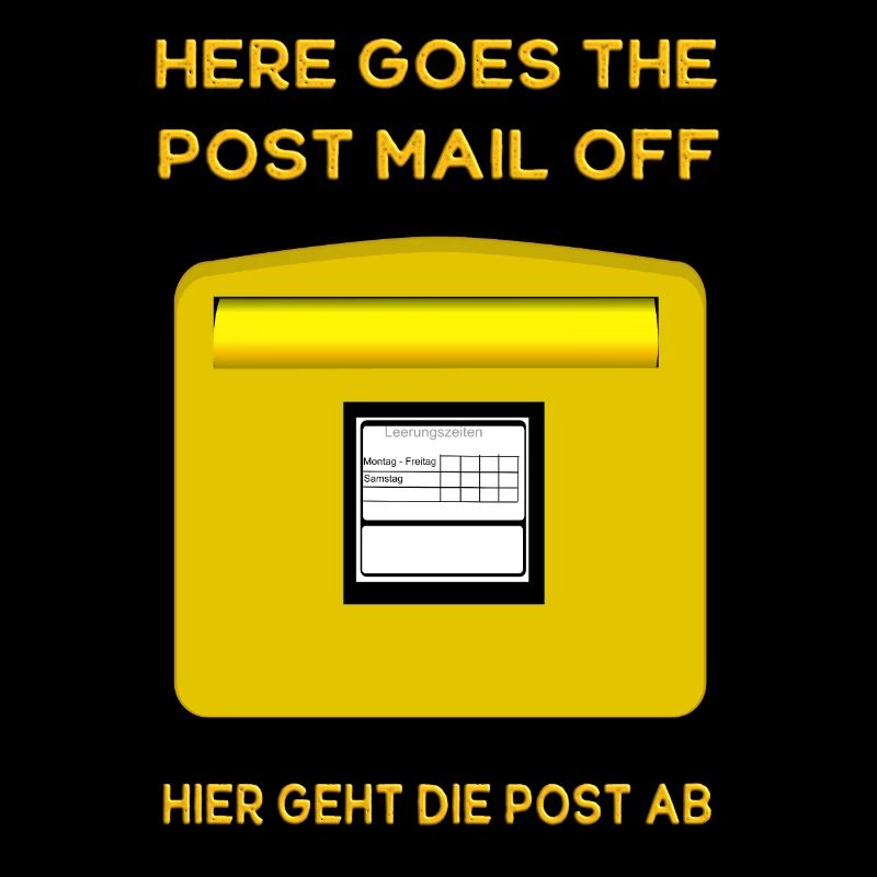 Here goes the post mail off. Hier geht die Post ab