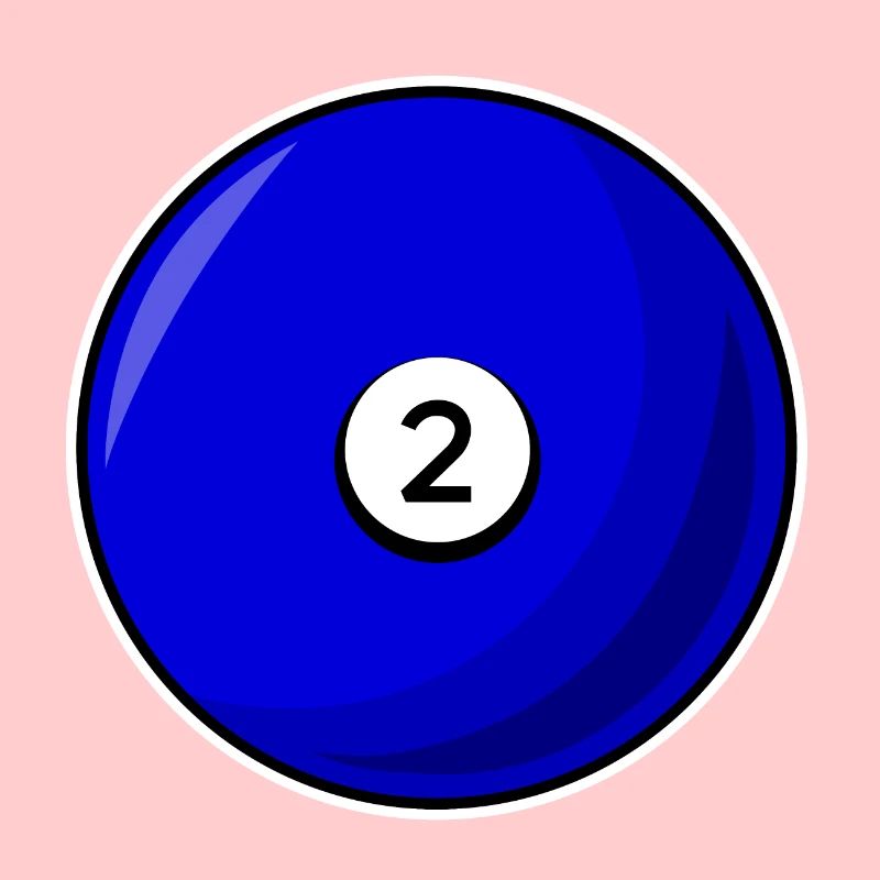 Boule de billard 2 Billard bleu deux