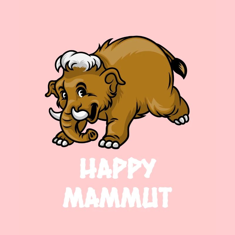 Glücklich Mammut Prähistorisch Geschenk
