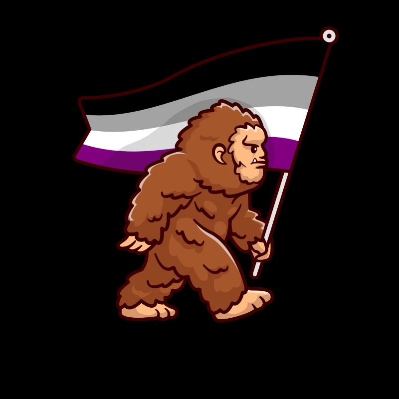Bigfoot Asexual Pride Ace Flag Couleurs Sasquatch