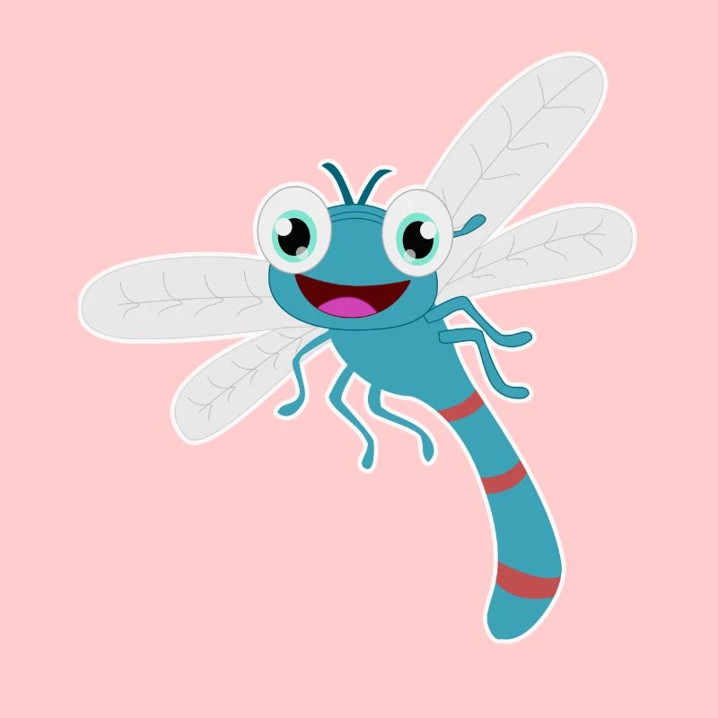 Libellule doux drôle insecte Kawaii BD cadeau