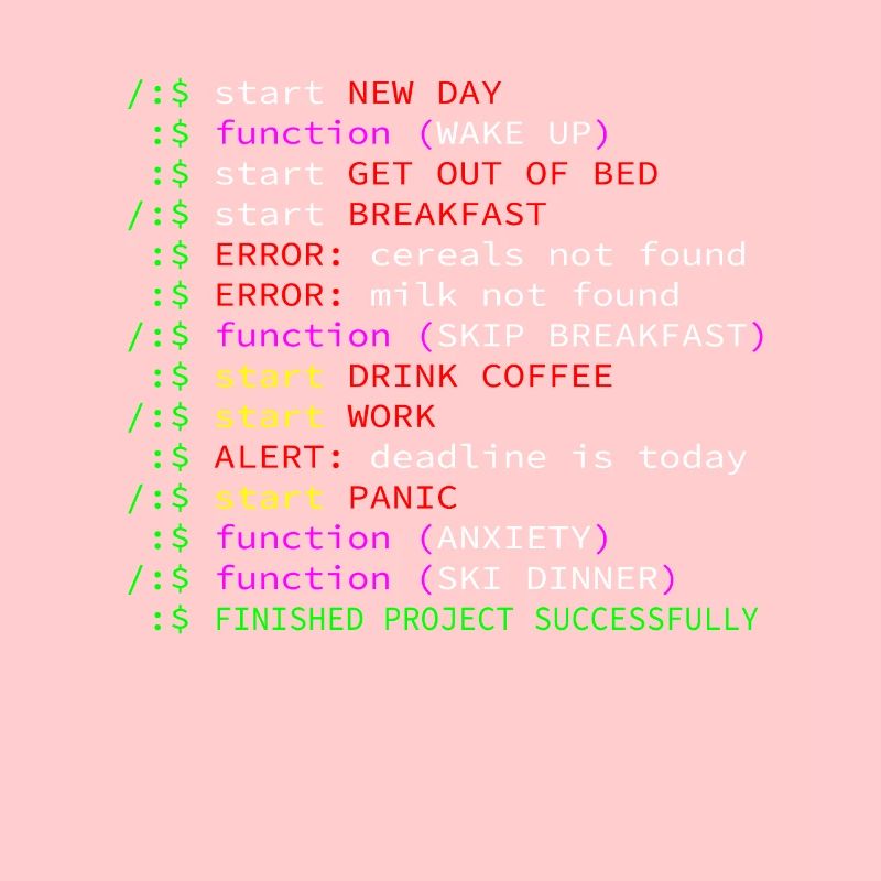 Programmer coffee daily rhythm funny gift