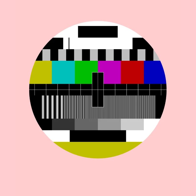 Test screen transmission end 70s 80s Retro