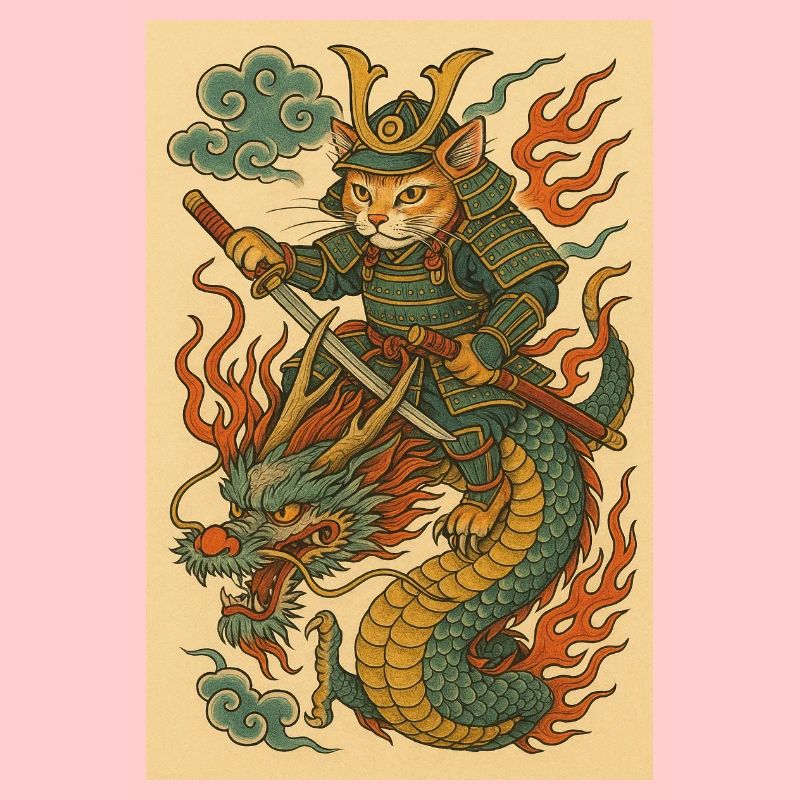 Geist eines Kriegers im Drachenkampf